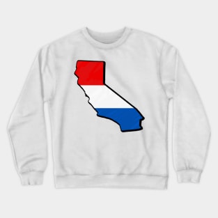 Red, White, and Blue California Outline Crewneck Sweatshirt